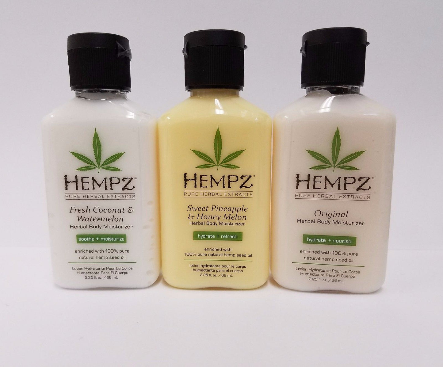 Hempz 2.25oz - 3 Scents (Sweet Pineapple + Original + Fresh Coconut)