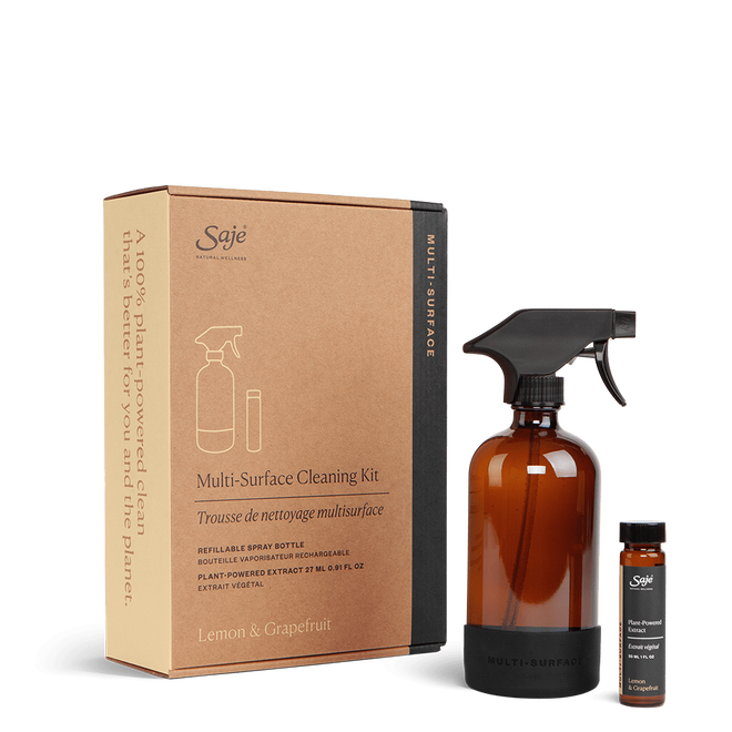 Saje Multi-Surface Cleaning Kit Plant Based Extract Bottle 16.9 fl.oz NEW