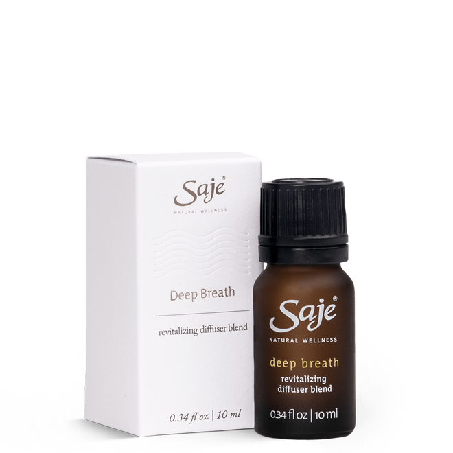 Saje Deep Breath Diffuser Blend Steam Naturally Rejuvenate Formulated 10ml NEW