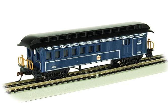 Old-Time Combine Car with Round End Clerestory Roof - B&O Royal Blue - HO Scale