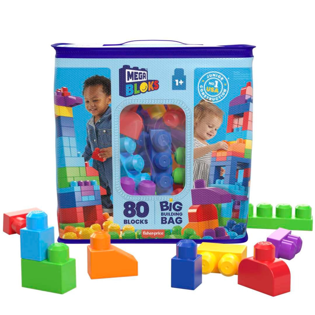 MEGA BLOKS 80-Piece Big Building Bag Blocks