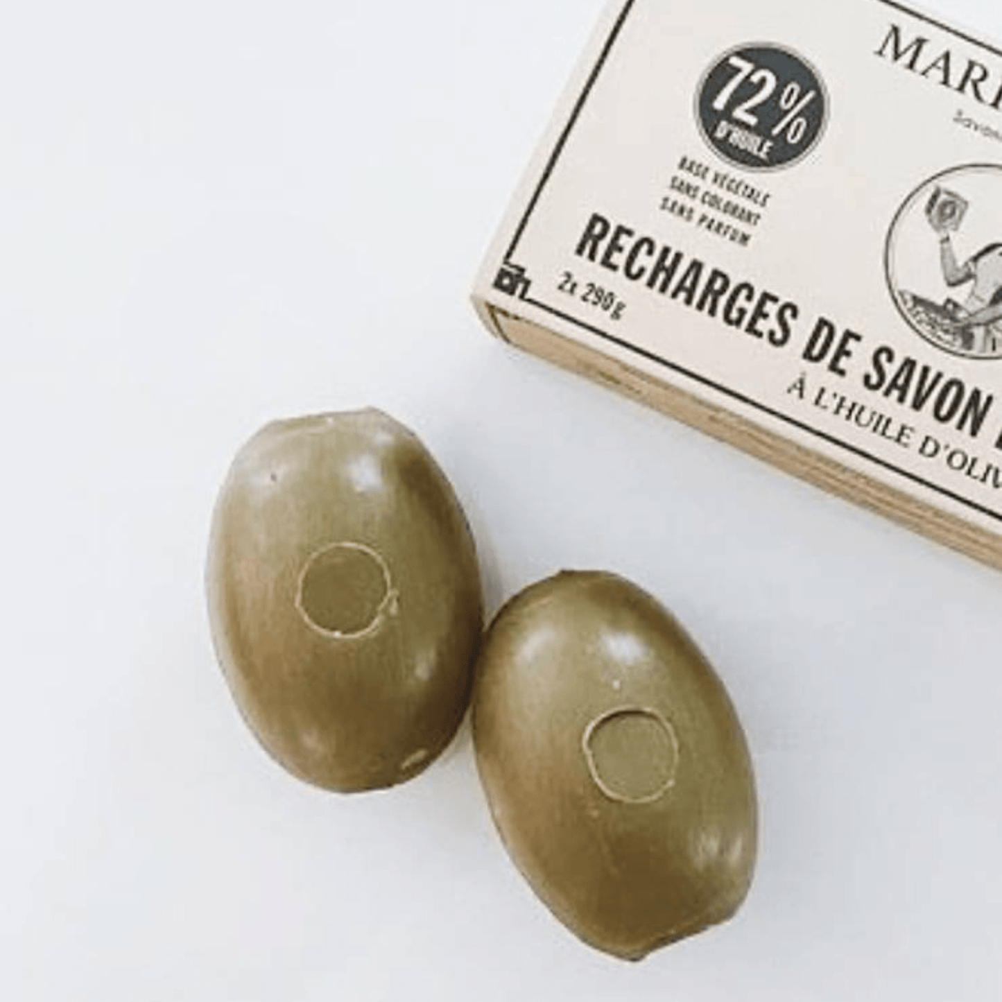 Marius Fabre Olive Oil Marseille Soap to Be Fixed to the Wall - Refill (2 x 290 g) #10086600