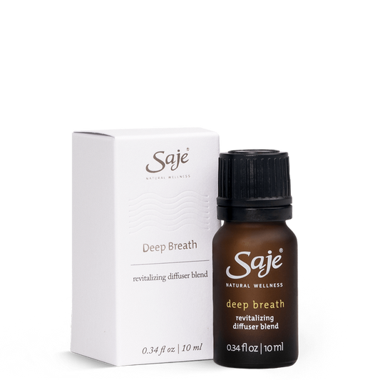 Saje Deep Breath Revitalizing Diffuser Blend Invigorating Calming 10ml NEW