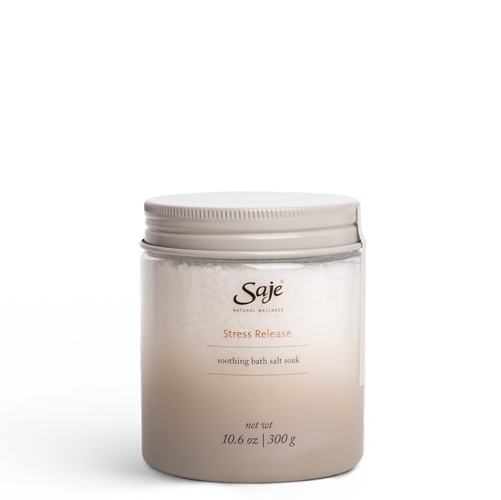 Saje Stress Release Restful Bath Salt Soak Support Nighttime Wind Down 300g NEW