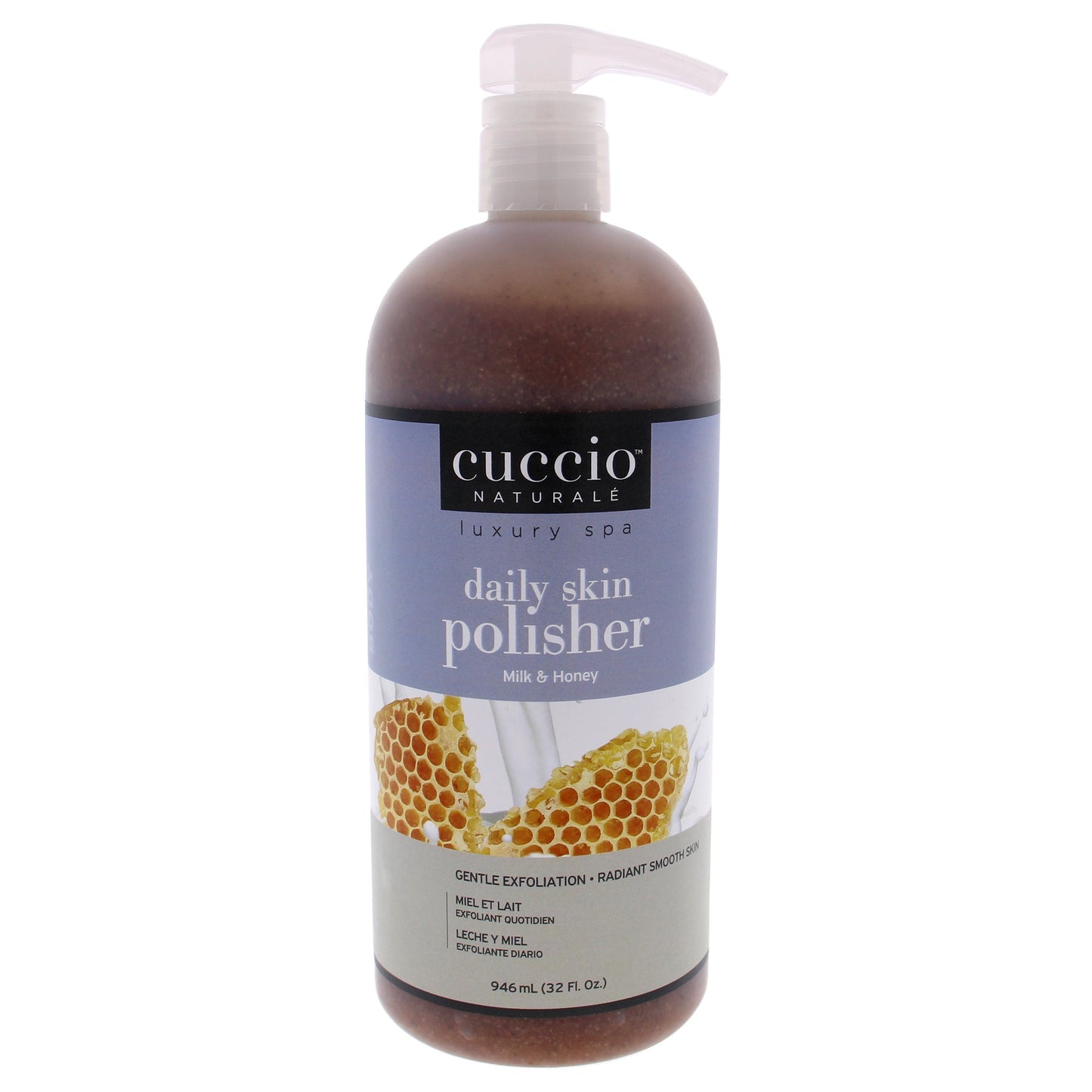 Luxury Spa Daily Skin Polisher - Milk and Honey by Cuccio Naturale for Unisex - 32 oz Scrub