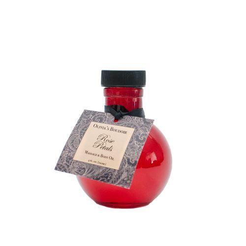 Massage Oil 4oz Rose Petals Intimates Adult Boutique